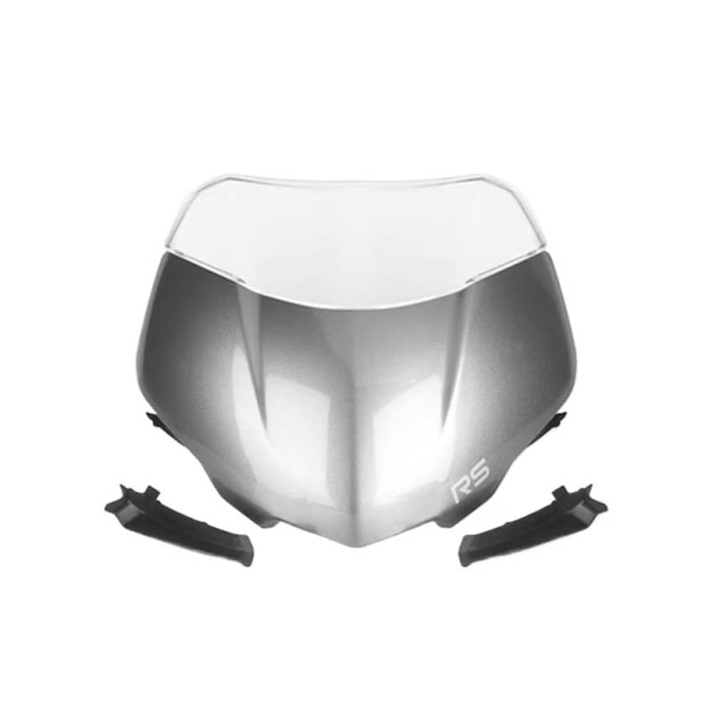 Windschutzscheibe Windabweiser Für Triple 765RS 765 RS 2023 Motorrad Windschutzscheibe Windschutzscheibe Visier Spoiler Deflektor Motorrad Windschutzscheibe Motorrad(Pearl Gray B Set) von WENDMY