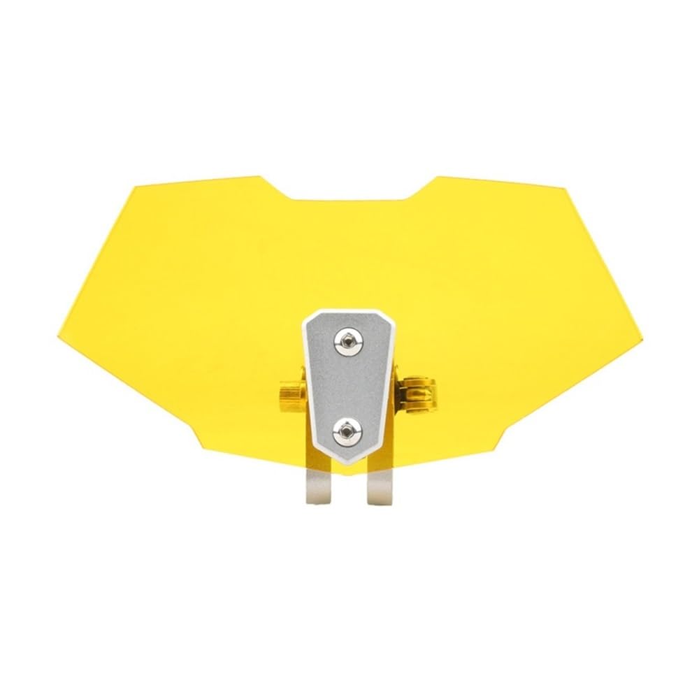 Windschutzscheibe Windabweiser Motorrad Einstellbare Clip On Windschutzscheibe Verlängerung Spoiler Luftstrom Windabweiser Erhöhte Windschutzscheibe Universal Motor Roller(Yellow) von WENDMY