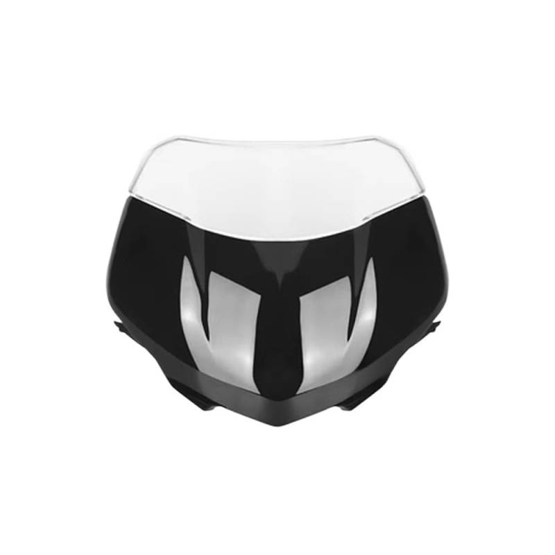 Windschutzscheibe Windabweiser Motorrad Frontscheibe Windschutz Wind Bildschirm Schild Spoiler Deflektor Für Street Für Triple 765RS 765 RS Für Moto2 2023(Bright Black Set) von WENDMY