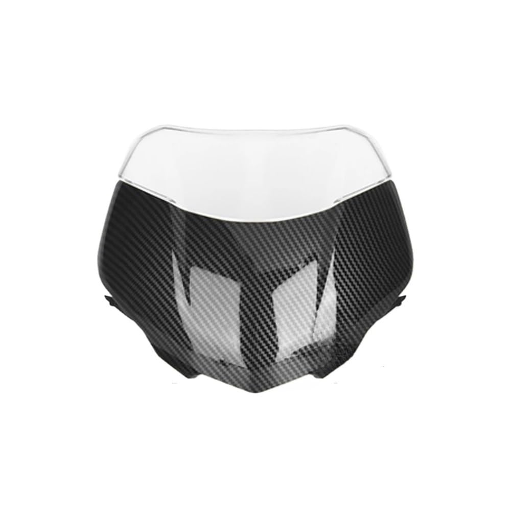 Windschutzscheibe Windabweiser Motorrad Frontscheibe Windschutz Wind Bildschirm Schild Spoiler Deflektor Für Street Für Triple 765RS 765 RS Für Moto2 2023(Carbon Fibre Set) von WENDMY