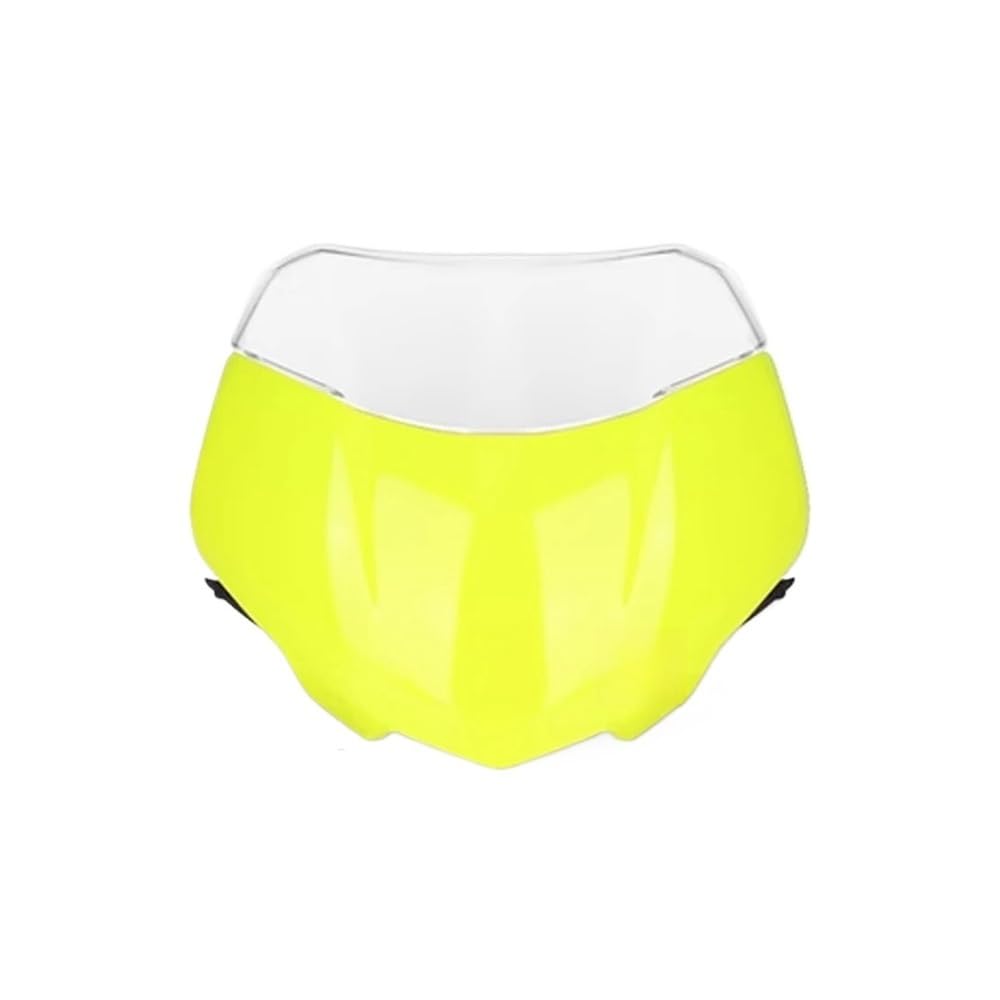 Windschutzscheibe Windabweiser Motorrad Frontscheibe Windschutz Wind Bildschirm Schild Spoiler Deflektor Für Street Für Triple 765RS 765 RS Für Moto2 2023(Fluorescent Set) von WENDMY