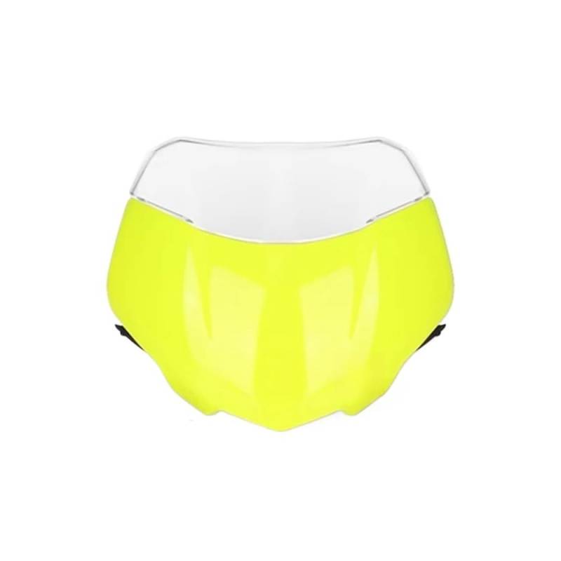 Windschutzscheibe Windabweiser Motorrad Frontscheibe Windschutz Wind Bildschirm Schild Spoiler Deflektor Für Street Für Triple 765RS 765 RS Für Moto2 2023(Fluorescent Set) von WENDMY