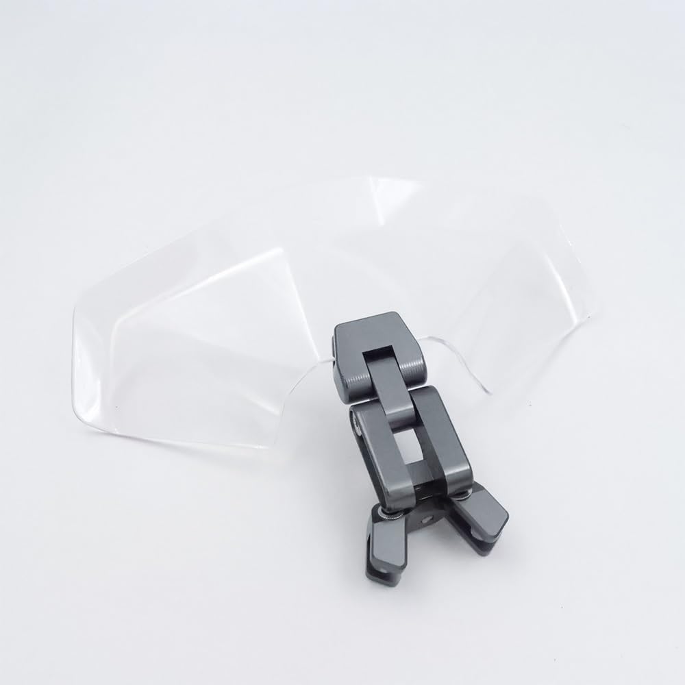 Windschutzscheibe Windabweiser Motorrad Universal Deflektor Spoiler Befestigung Windschutzscheibe Deflektor Einstellbar Heighten Erweiterung Windschutzscheibe(Clear) von WENDMY