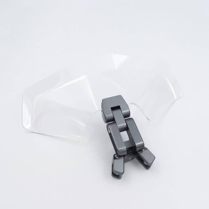 Windschutzscheibe Windabweiser Motorrad Universal Deflektor Spoiler Befestigung Windschutzscheibe Deflektor Einstellbar Heighten Erweiterung Windschutzscheibe(Clear) von WENDMY