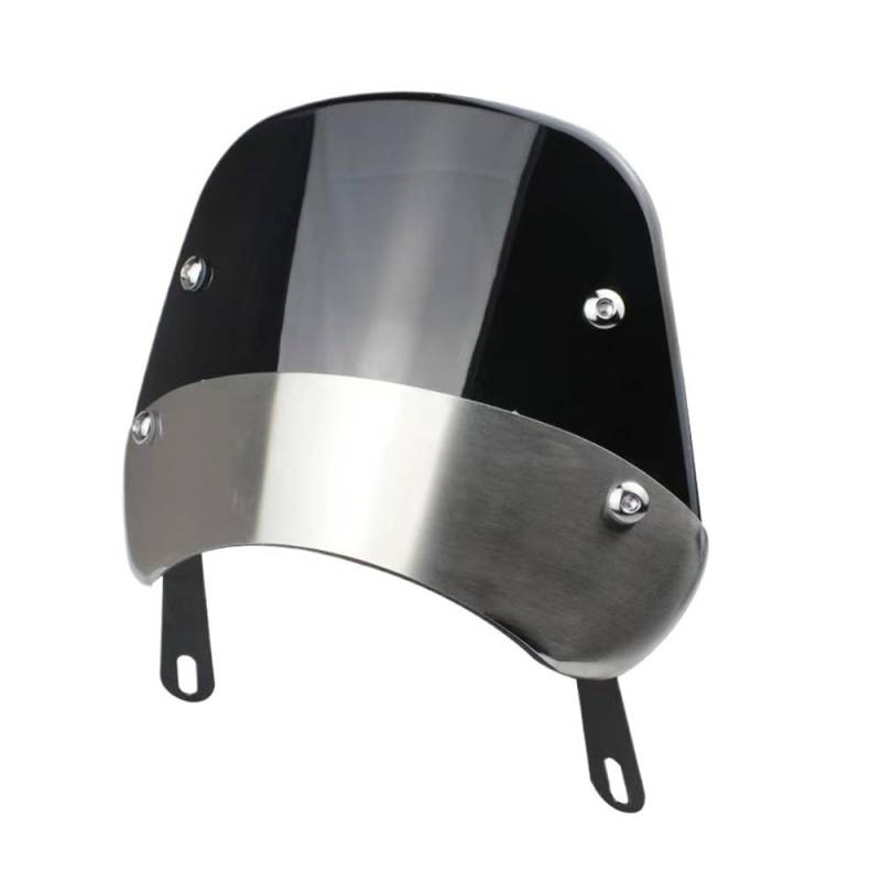 Windschutzscheibe Windabweiser Motorrad Universal Windschutzscheibe Windabweiser Windschutzscheibe Für Ha&rley Für Yam&aha Für Für Motorrad Windschutzscheibe(Black and mask) von WENDMY