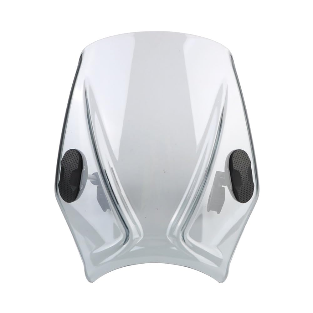 Windschutzscheibe Windabweiser Universal Für XSR700 XSR900 Für CB650R Motorrad Windschutzscheibe Windschutzscheibe Spoiler Motorrad Windschutzscheibe(Light Gray) von WENDMY