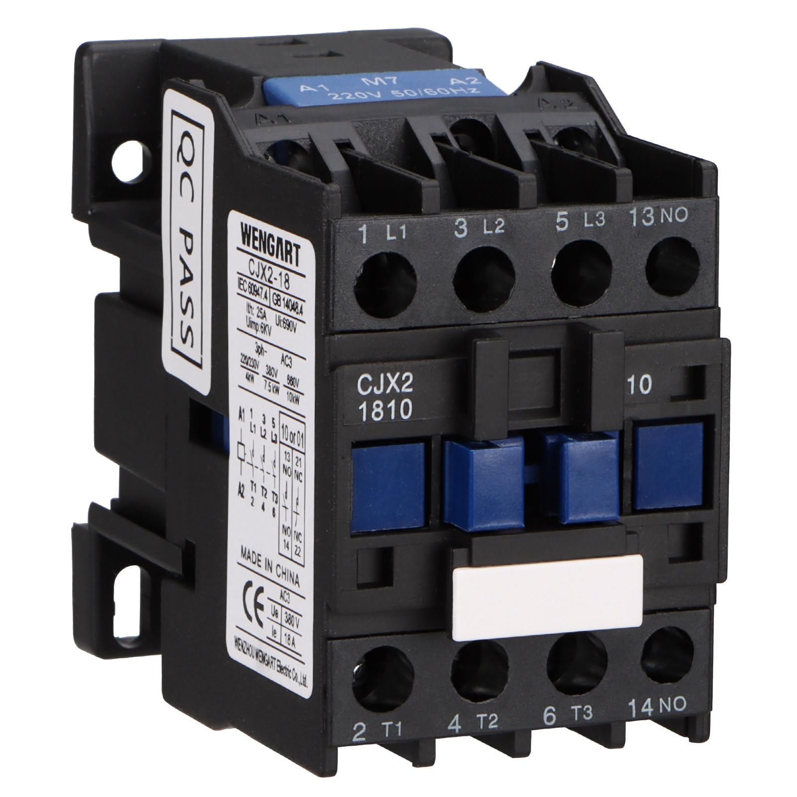 Wengart AC-Schütz CJX2-1810,AC220V 4 Normalerweise Offen,18A Steuern Sie hohe Ströme präzise durch modularen Aufbau und vereinfachen Sie Installation und Wartung Wengart AC-Schütz CJX2-1810,AC220V 4 Normalerweise Offen,18A Steuern Sie hohe Ströme präzise durch modularen Aufbau und vereinfachen Sie Installation und Wartung von WENGART