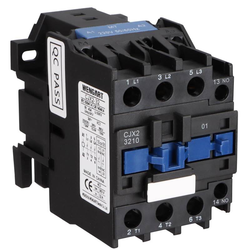 Wengart AC-Schütz CJX2-3210,AC220V 4NO 32A, stärken Sie Ihre elektrischen Systeme,Präzisionstechnik für Motoren,Beleuchtung und Klimatechnik, Einfache Installation,Langlebige Leistung von WENGART