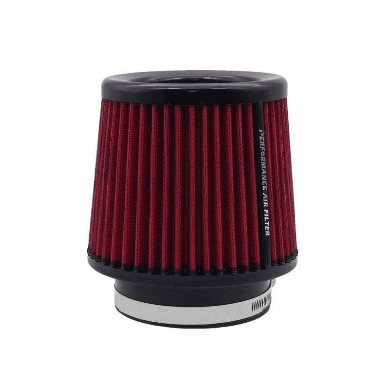 Universal-Luftfilter Tauschluftfilter für 76 mm 89mm 101mm Kaltluftfilter-Einlass-Induktions-Set Roter Universal-Hochleistungs-Luftfilter, Waschbarer und wiederverwendbarer (red) von WENJING