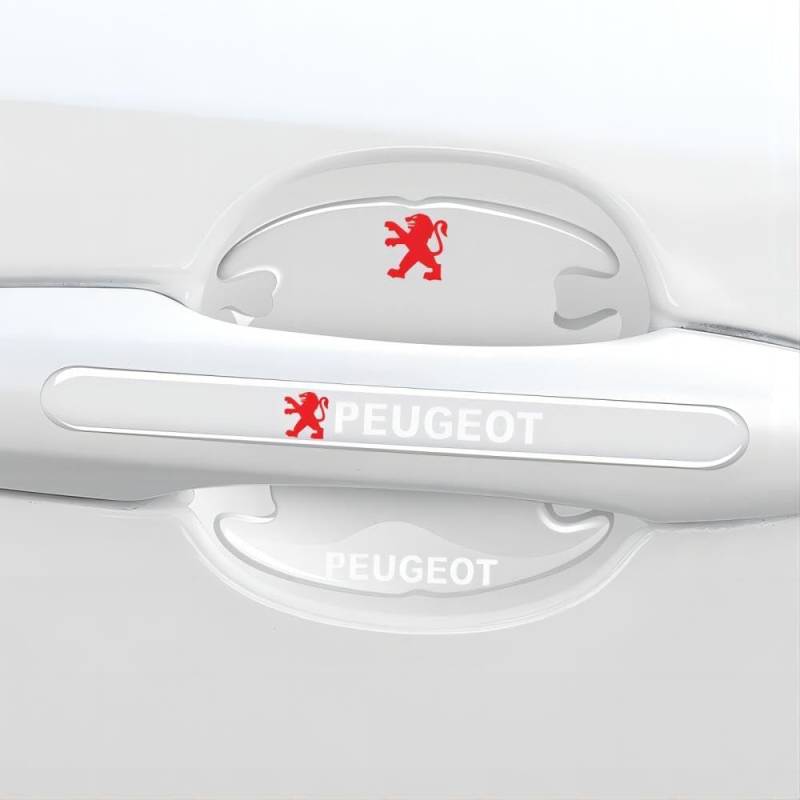 Auto Türgriff Schutzfolie für Peugeot 308 SW III 2021-, Türgriff Lackschutzfolie Auto Türgriffe Kratzschutz Aufkleber,A von WENNIANJIA