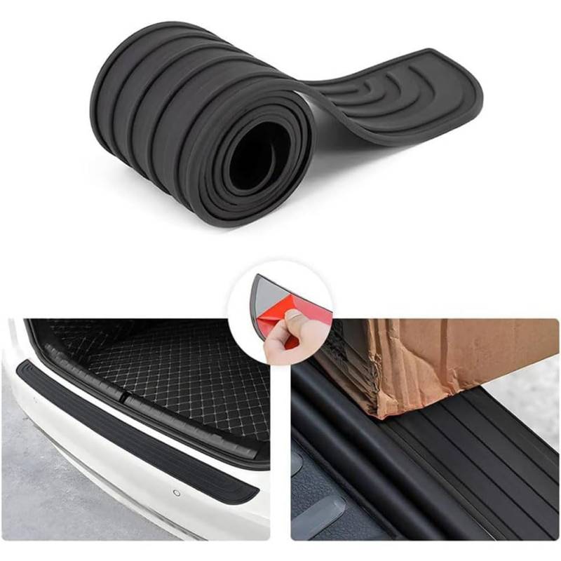 Gummi Schwellerschutz den Kofferraum für Alfa Romeo Spider Type 939 2006-2012, Anti Kratz Einstiegsleisten Schutz Kantenschutz Aufkleber Heckstoßstangenschutz,C/-SUV40.94''X3.54'' von WENYANDP