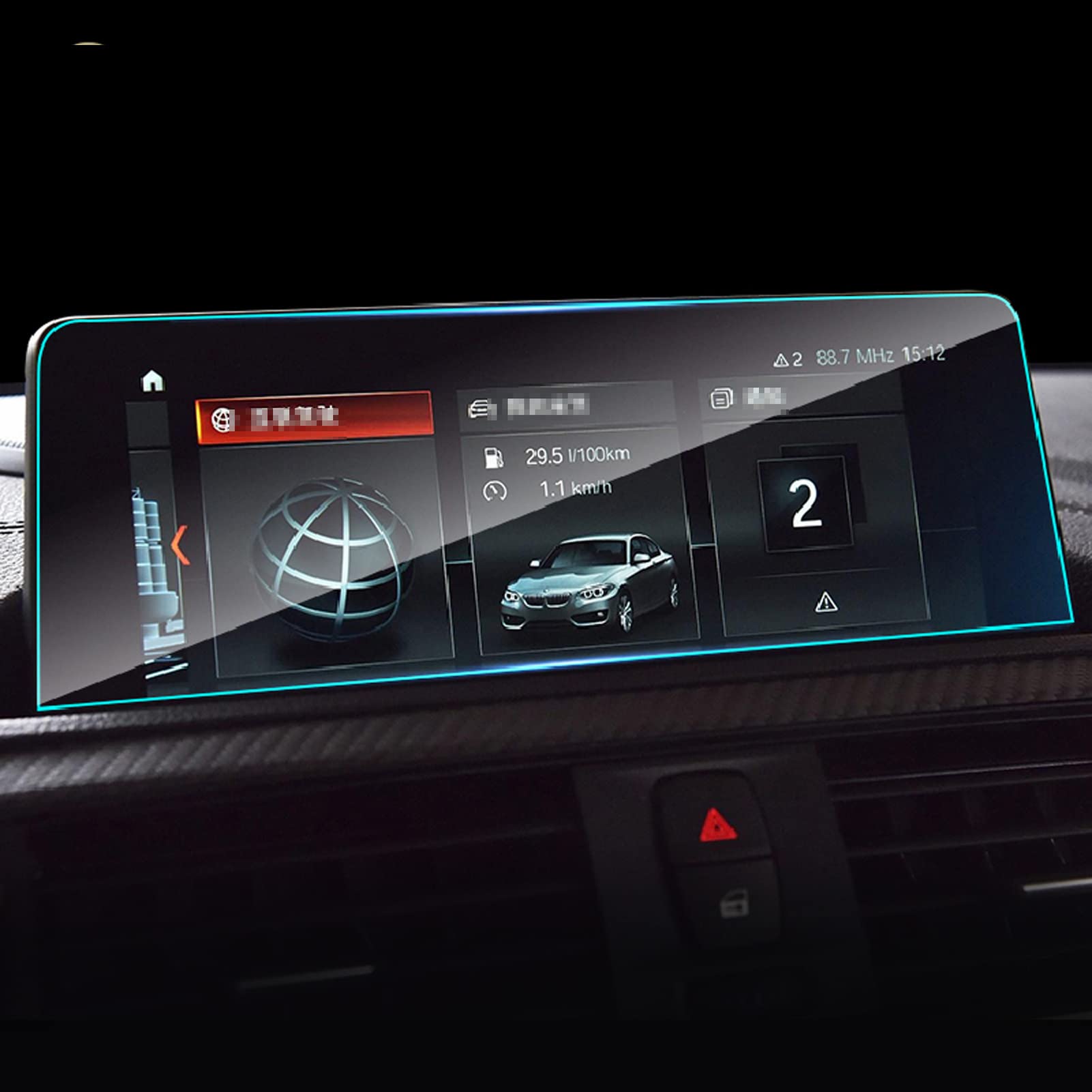 Auto GPS-Navigationsfolie LCD-Bildschirm Schutzfolie aus gehärtetem Glas Anti-Kratz-Folie Zubehör Refit, für BMW F87 M2 2015-2020 von WENZI