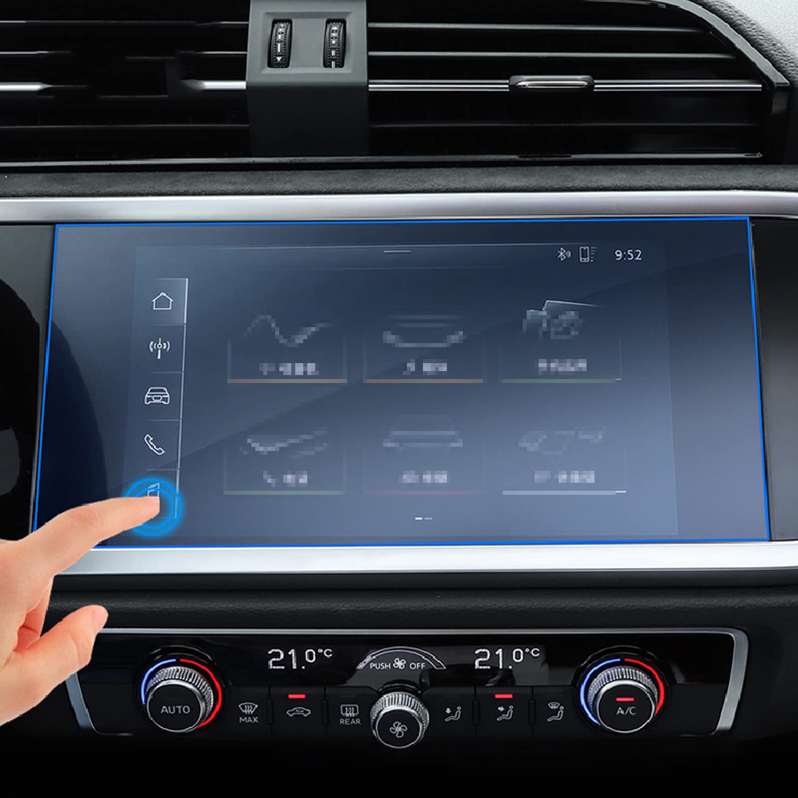 Auto-Navigationsbildschirm Gehärtetes Glas GPS-LCD-Display-Schutz Touchscreen Anti-Kratz-Folie 7 Zoll, Für Audi A1 Q3 2019 2020 von WENZI