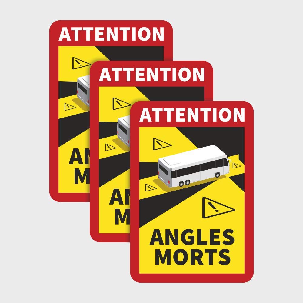 Magnetschild Toter Winkel für Bus/Wohnmobil Frankreich Angles Morts - Set 3 Stück Magnetschild Toter Winkel für Bus/Wohnmobil Frankreich Angles Morts - Set 3 Stück von WERBEPUNKT.