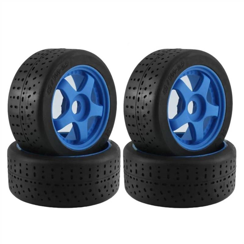 WERGHHG Für Arrma 1/7 Für Infraction Für Felony Für Limitless 5-Speichen 100x42mm 42/100 Reifen Reifen 17mm Rad Sechskant RC Auto Upgrade Teile Zubehör RC-Cars-Upgrade Teile(Blue) von WERGHHG