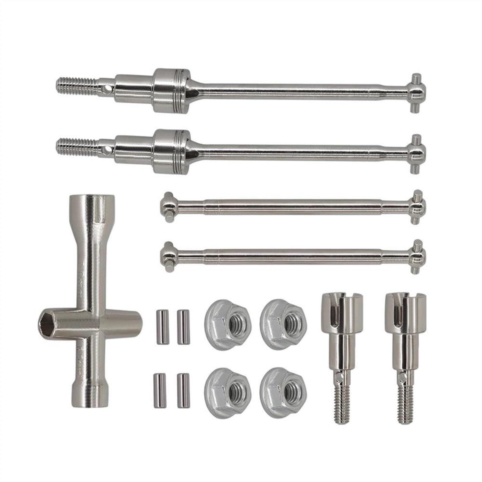WERGHHG Für SCY 16101 16102 16103 16201 Pro 1/16 Metall Vordere Und Hintere Antriebswelle CVD Antriebswelle Bürstenlosen RC Auto Upgrade Ersatz Teile RC-Cars-Upgrade Teile(Set) von WERGHHG