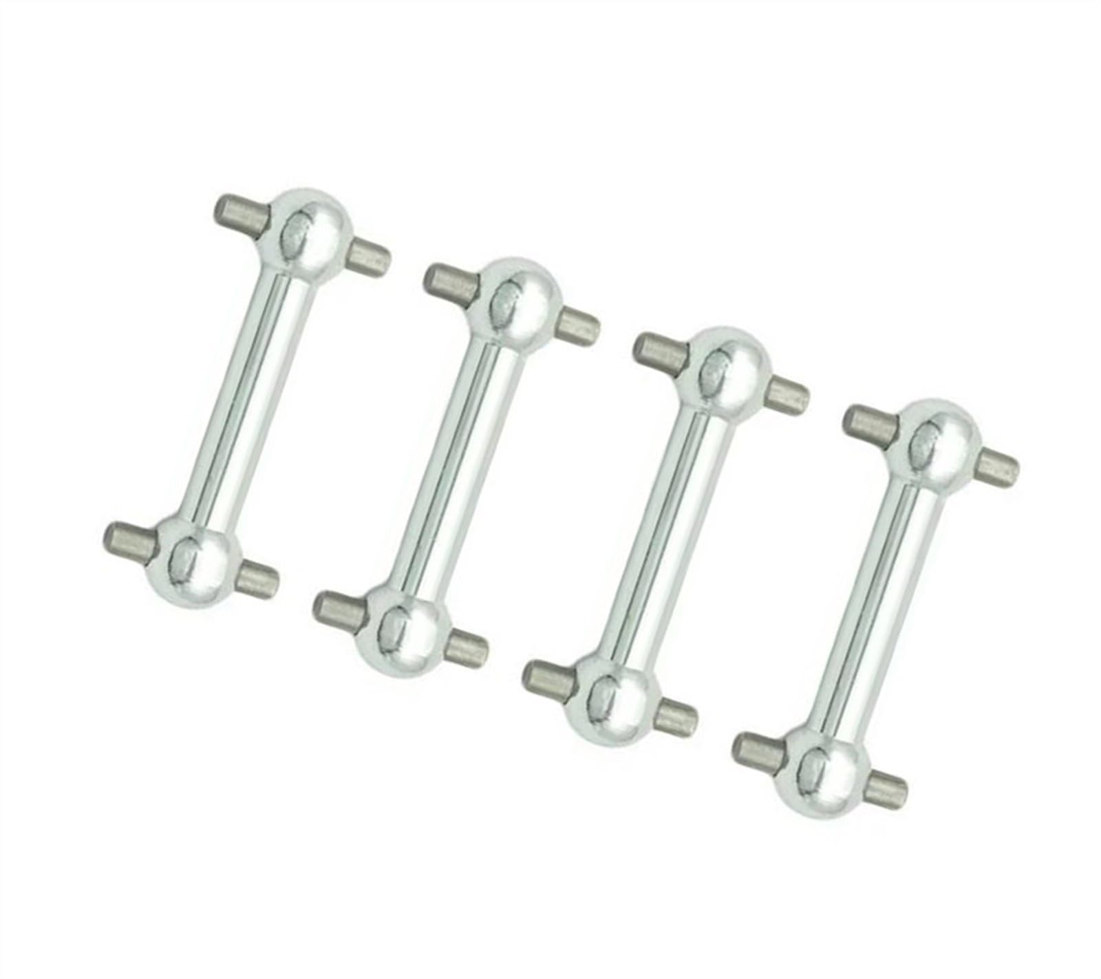 WERGHHG Für Tamiya Für TT01 TT02 TT01D TT01E TA04 1/10 Metall Für Universal Antriebswelle Änderung Antriebswelle CVD Dogbone RC Auto Upgrades Teile RC-Cars-Upgrade Teile(Silver) von WERGHHG