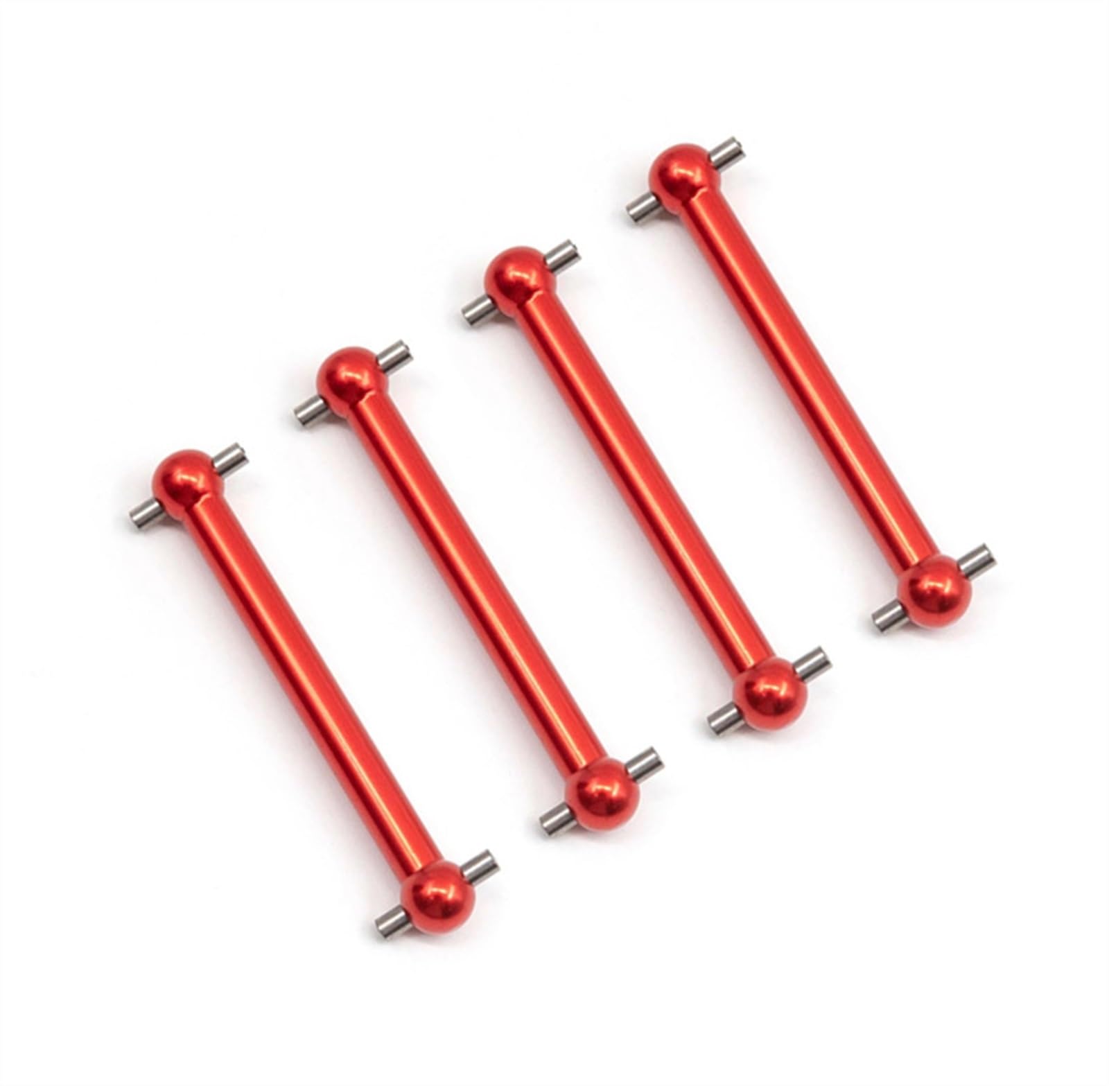 WERGHHG Für Tamiya Für TT02B 1/10 Metall Für Universal Antriebswelle Antriebswelle CVD Dogbone RC Auto Upgrades Teile Modifikation Auto Zubehör 4 Stücke RC-Cars-Upgrade Teile(Red) von WERGHHG