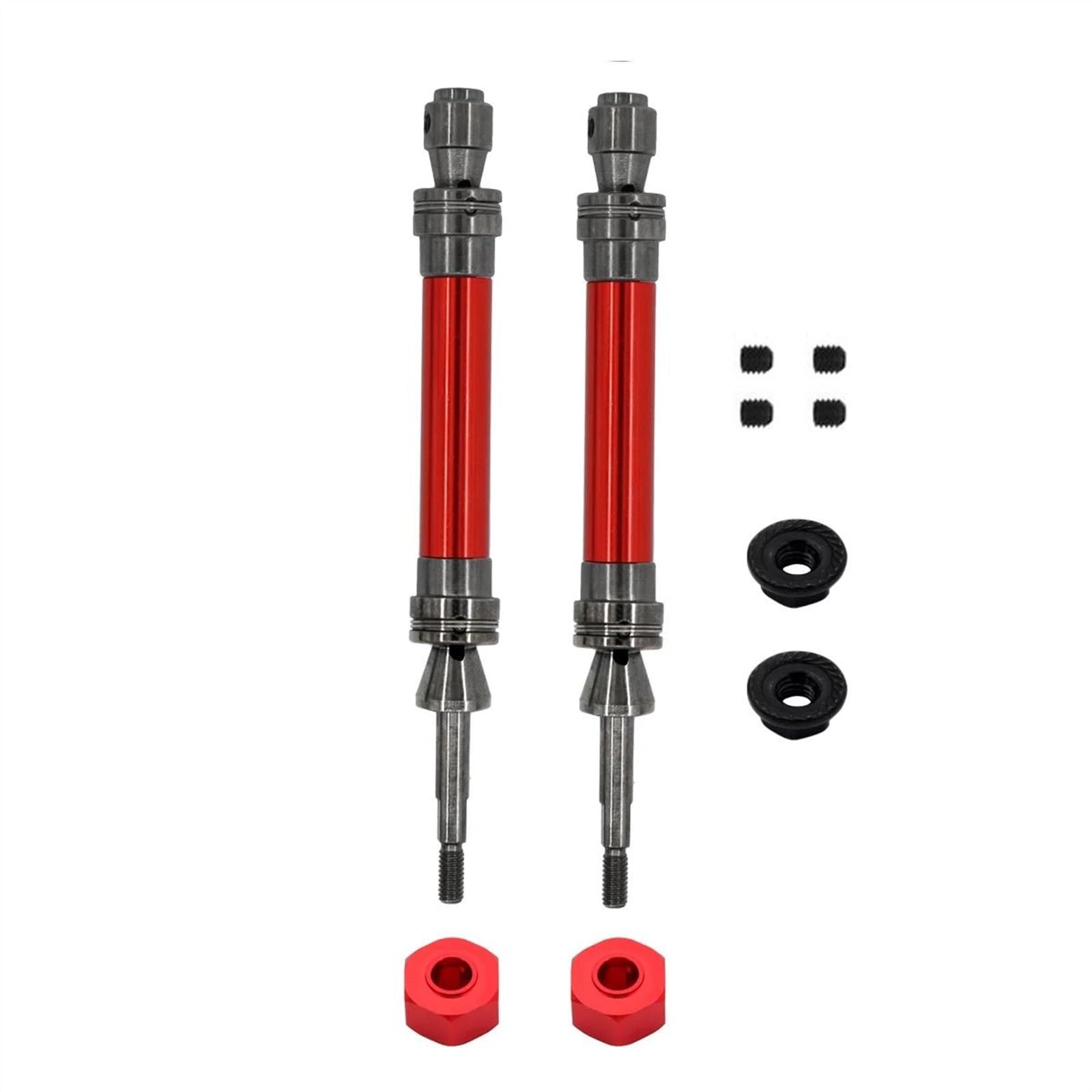 WERGHHG Für Traxxas Für Slash Für Rustler Für Stampede Für Hoss Für VXL 4X4 1/10 Metall Vorne Hinten Antriebswelle CVD Modifikation RC Auto Upgrade Teile RC-Cars-Upgrade Teile(Red,Rear) von WERGHHG