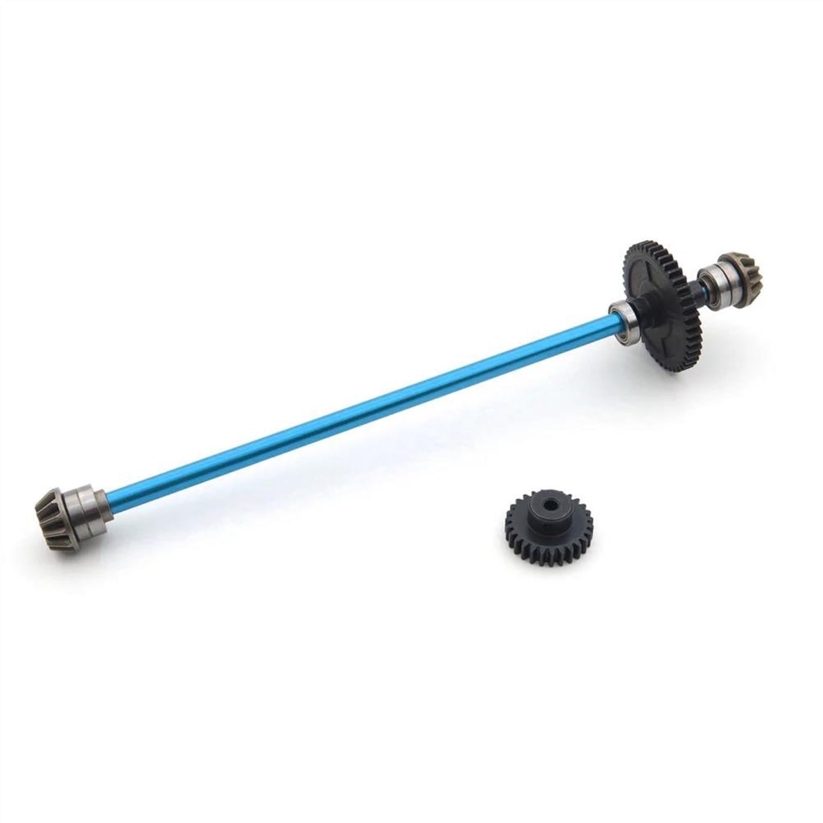 WERGHHG Für WLtoys 144002 144010 144001 1/14 Metall Upgrade 27T Motor Getriebe Zentrale Antriebswelle Montage RC Auto Teile Modifikation Zubehör RC-Cars-Upgrade Teile(Blue,Size 1) von WERGHHG