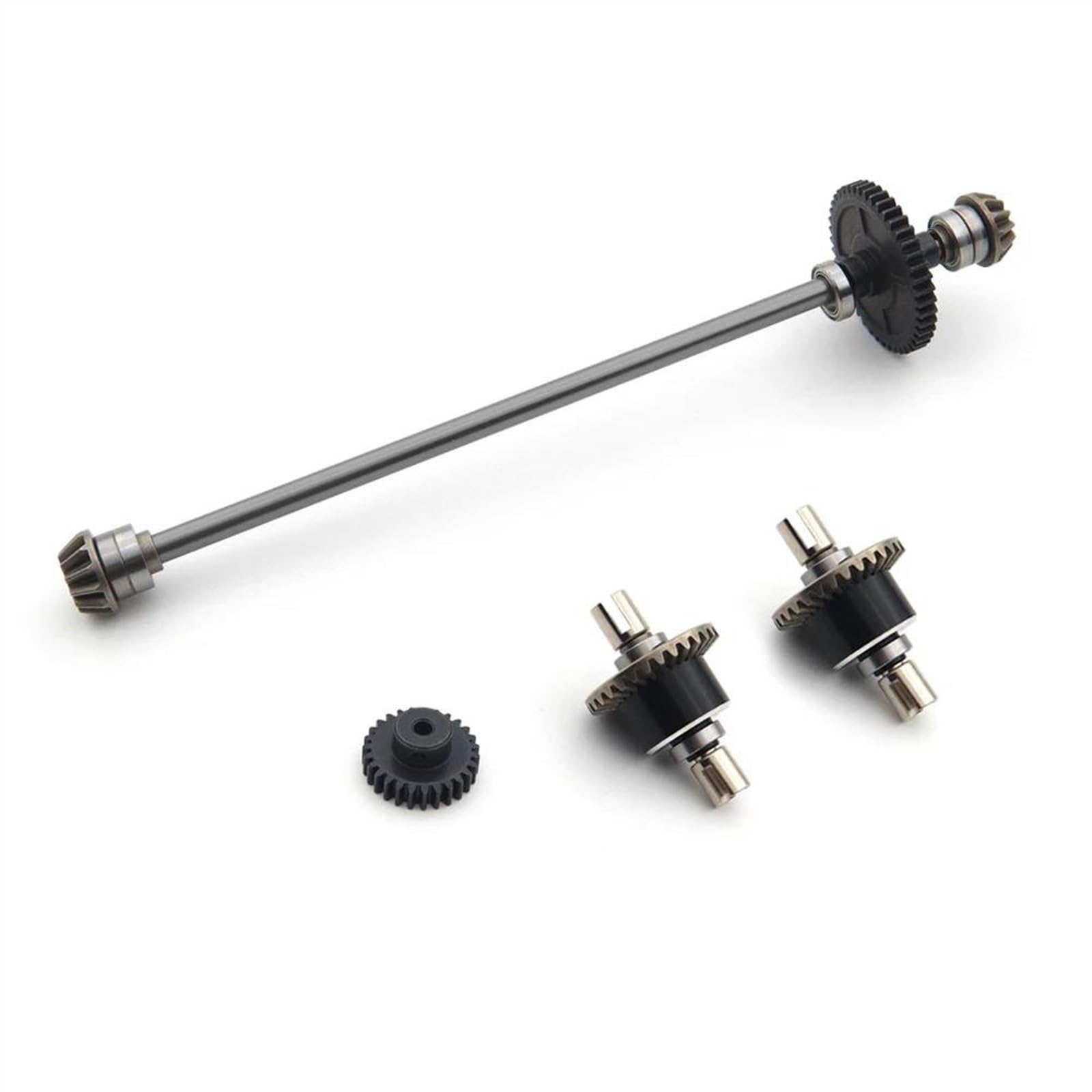 WERGHHG Für WLtoys 144002 144010 144001 1/14 Metall Upgrade 27T Motor Getriebe Zentrale Antriebswelle Montage RC Auto Teile Modifikation Zubehör RC-Cars-Upgrade Teile(Gray,Size 2) von WERGHHG