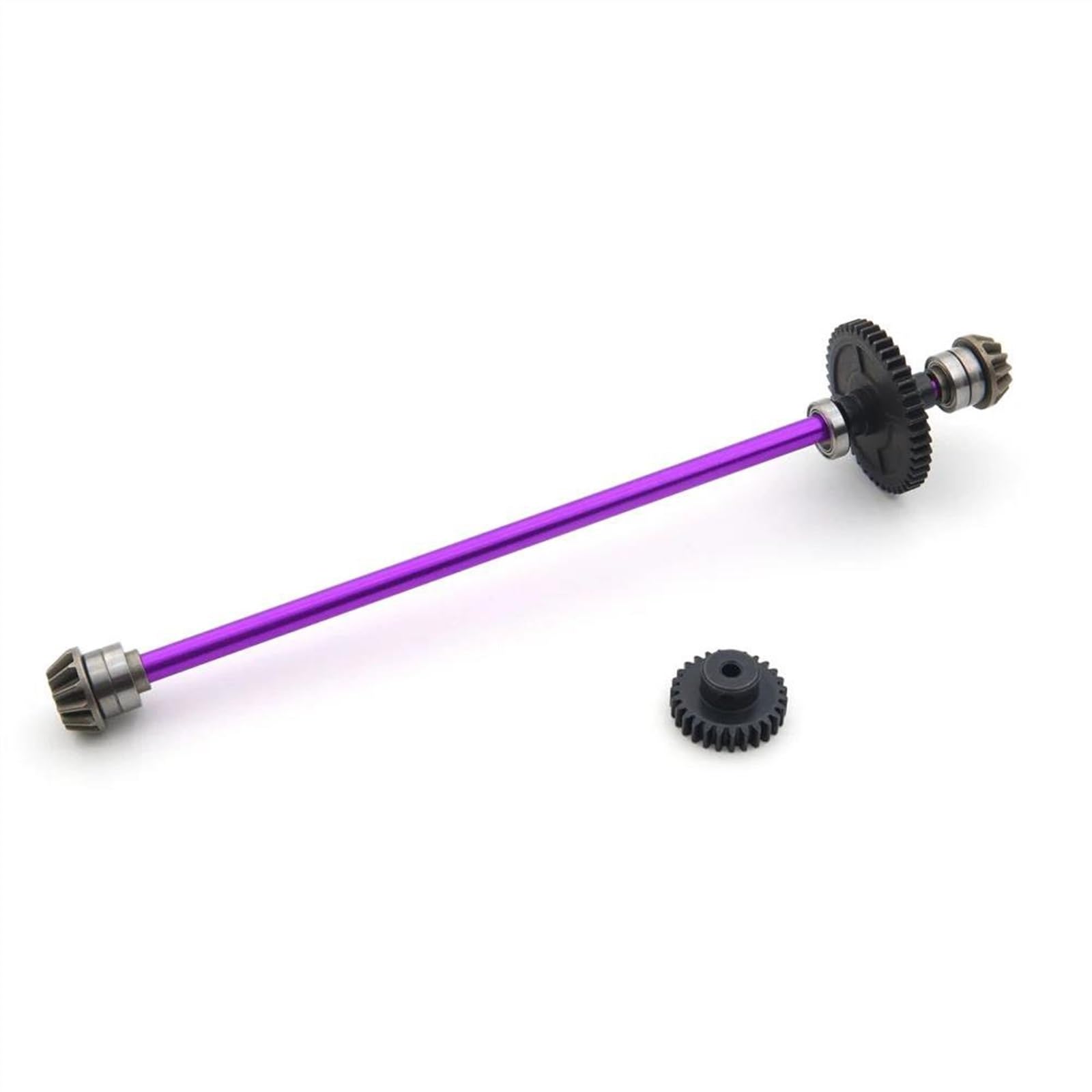 WERGHHG Für WLtoys 144002 144010 144001 1/14 Metall Upgrade 27T Motor Getriebe Zentrale Antriebswelle Montage RC Auto Teile Modifikation Zubehör RC-Cars-Upgrade Teile(Purple,Size 1) von WERGHHG