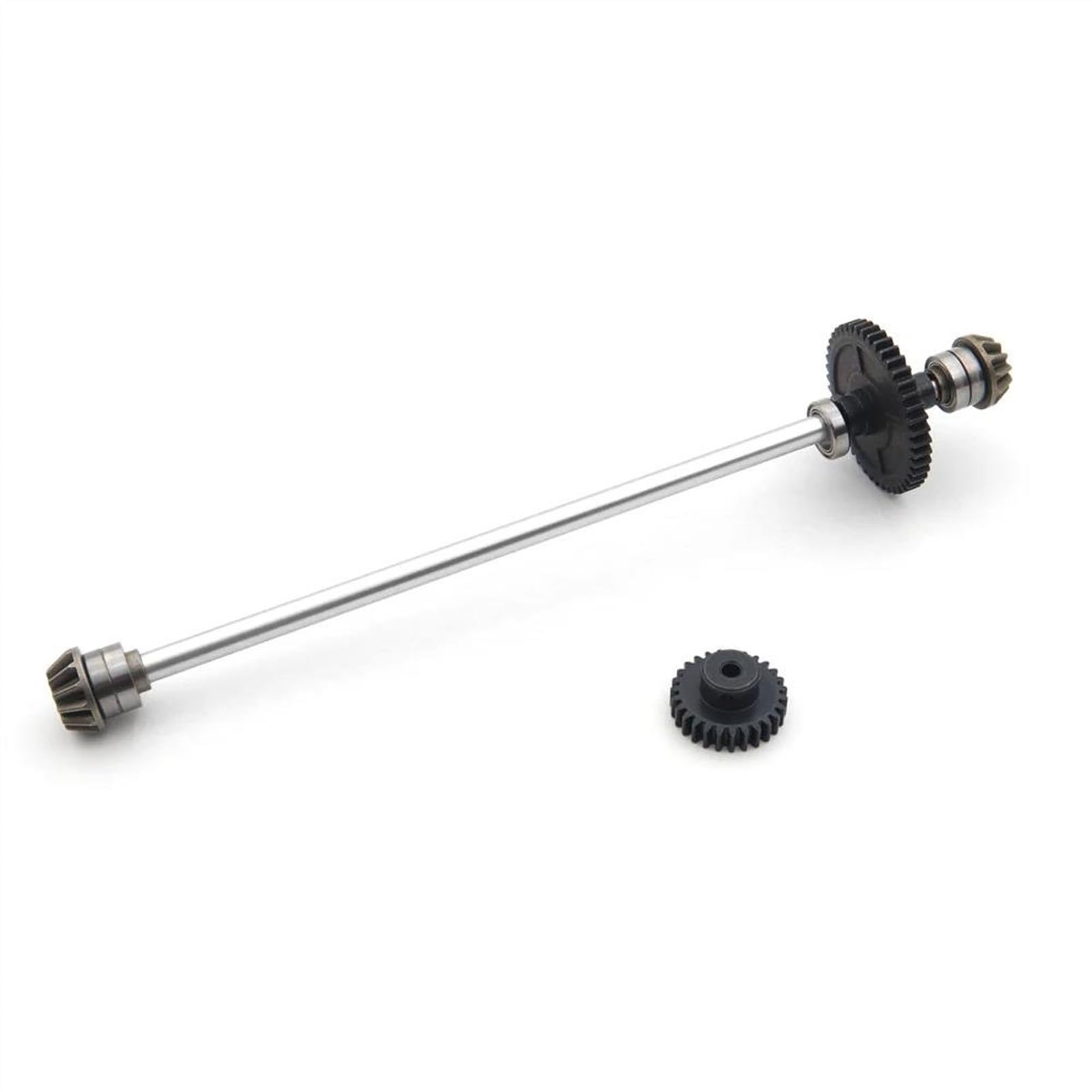 WERGHHG Für WLtoys 144002 144010 144001 1/14 Metall Upgrade 27T Motor Getriebe Zentrale Antriebswelle Montage RC Auto Teile Modifikation Zubehör RC-Cars-Upgrade Teile(Silver,Size 1) von WERGHHG
