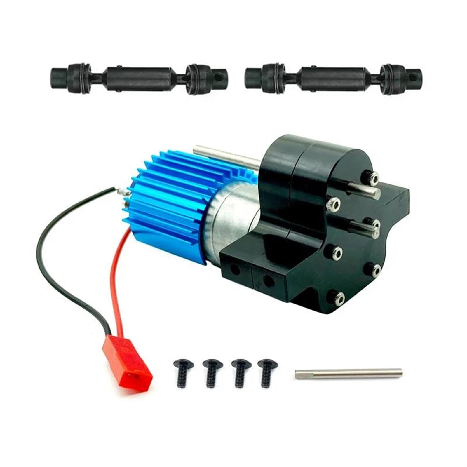 WERGHHG Für WPL C34 C44 C14 C24 B24 B36 B14 B16 Für MN D90 Für MN99S Q60 Metall Transfer Getriebe 370 Pinsel Motor Antriebswelle RC Auto Upgrade Zubehör RC-Cars-Upgrade Teile(Black,Size 2) von WERGHHG