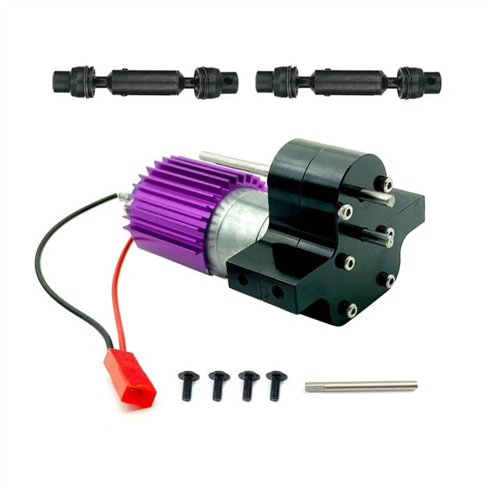 WERGHHG Für WPL C34 C44 C14 C24 B24 B36 B14 B16 Für MN D90 Für MN99S Q60 Metall Transfer Getriebe 370 Pinsel Motor Antriebswelle RC Auto Upgrade Zubehör RC-Cars-Upgrade Teile(Black,Size 3) von WERGHHG