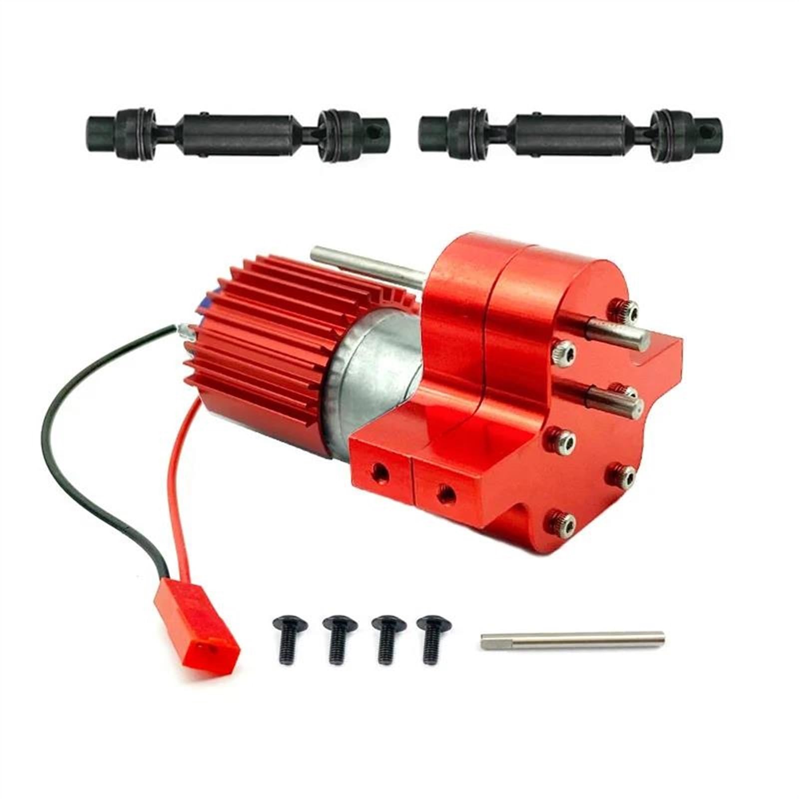 WERGHHG Für WPL C34 C44 C14 C24 B24 B36 B14 B16 Für MN D90 Für MN99S Q60 Metall Transfer Getriebe 370 Pinsel Motor Antriebswelle RC Auto Upgrade Zubehör RC-Cars-Upgrade Teile(Red,Size 1) von WERGHHG