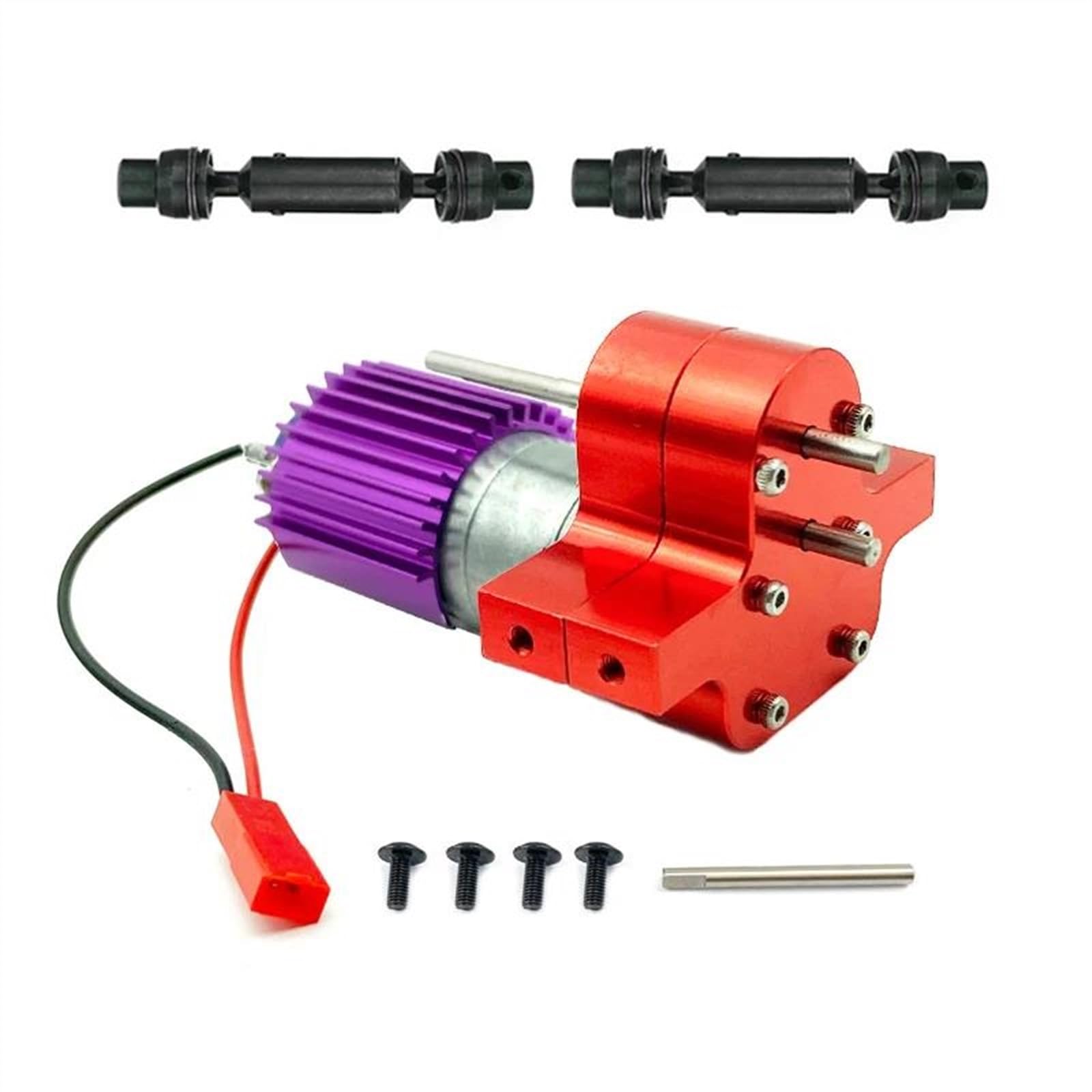 WERGHHG Für WPL C34 C44 C14 C24 B24 B36 B14 B16 Für MN D90 Für MN99S Q60 Metall Transfer Getriebe 370 Pinsel Motor Antriebswelle RC Auto Upgrade Zubehör RC-Cars-Upgrade Teile(Red,Size 3) von WERGHHG