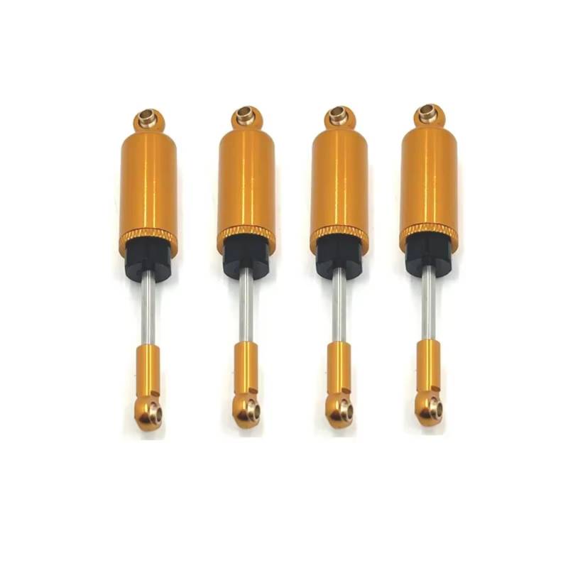 WERGHHG RC Auto Stoßdämpfer Kompatibel Mit MJX 14209 14210 1/14 Fernbedienung Auto Upgrade Teile Zubehör Metall Stoßdämpfer Öl Dämpfer(Yellow) von WERGHHG