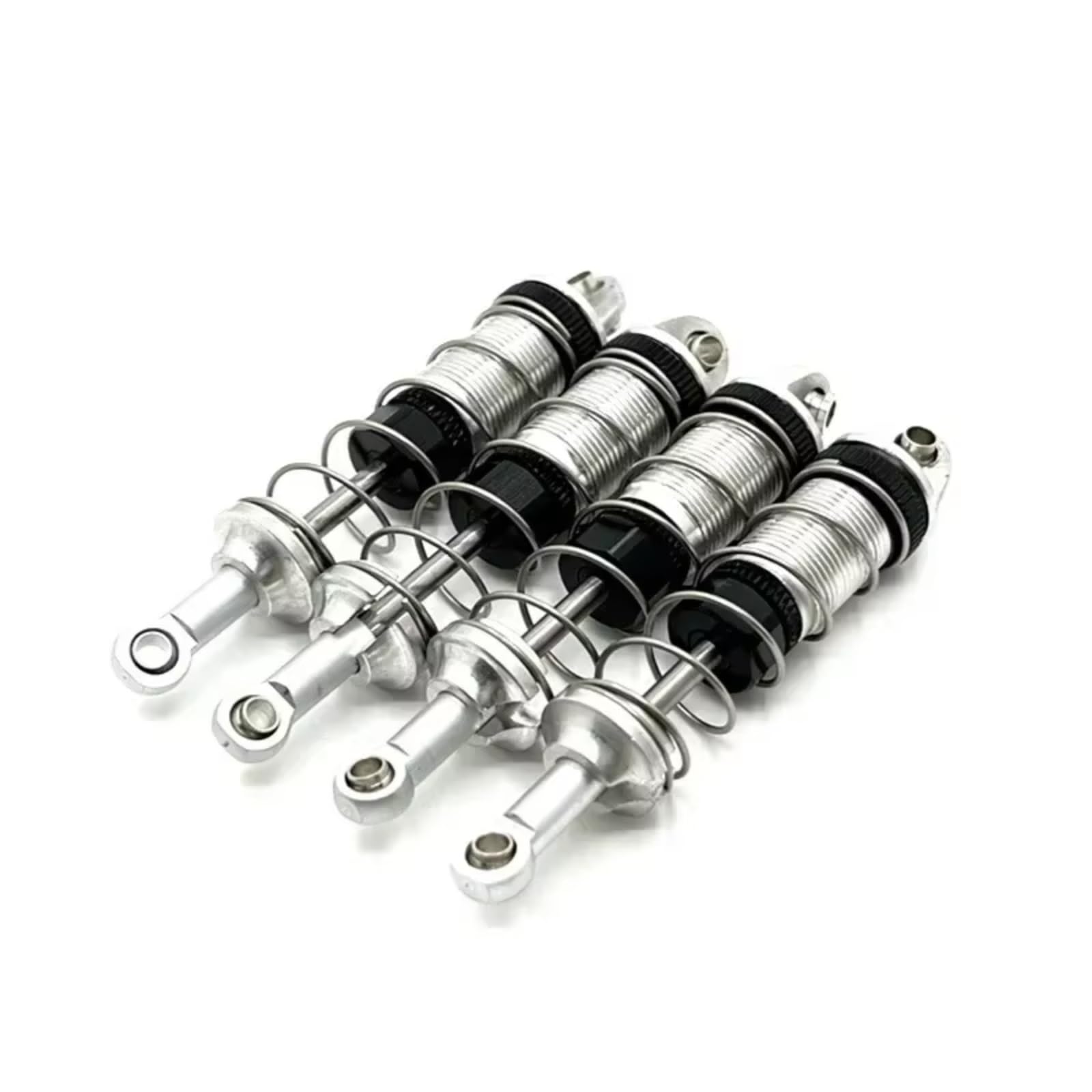 WERGHHG RC Auto Stoßdämpfer Kompatibel Mit Mjx 16207 16208 16209 16210 1/16 Rc Auto Metall-Upgradeteile Stoßdämpfer Vorne Und Hinten(Silver) von WERGHHG