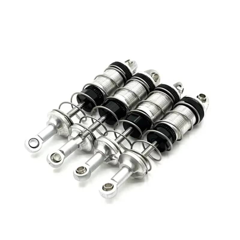 WERGHHG RC Auto Stoßdämpfer Kompatibel Mit Mjx 16207 16208 16209 16210 1/16 Rc Auto Metall-Upgradeteile Stoßdämpfer Vorne Und Hinten(Silver) von WERGHHG