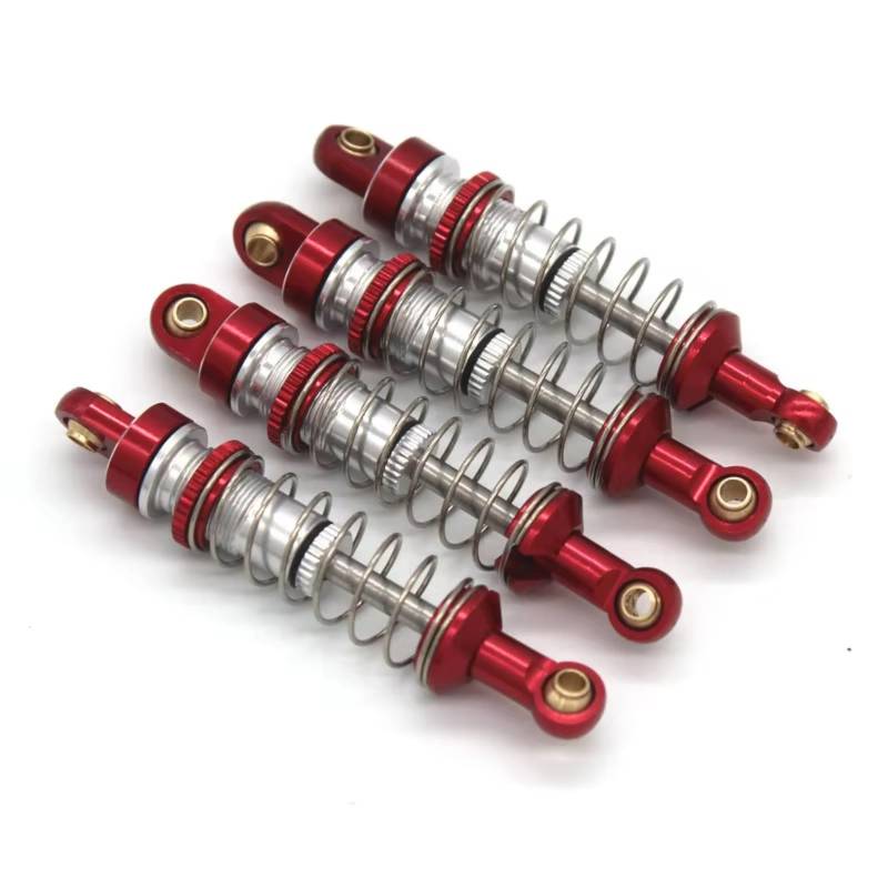 WERGHHG RC Auto Stoßdämpfer Kompatibel Mit TRX4M Für JJRC C8801 C8808 C8809 AX8560 1/18 Fernbedienung Auto Upgrade Teile Zubehör Stoßdämpfer(Red) von WERGHHG