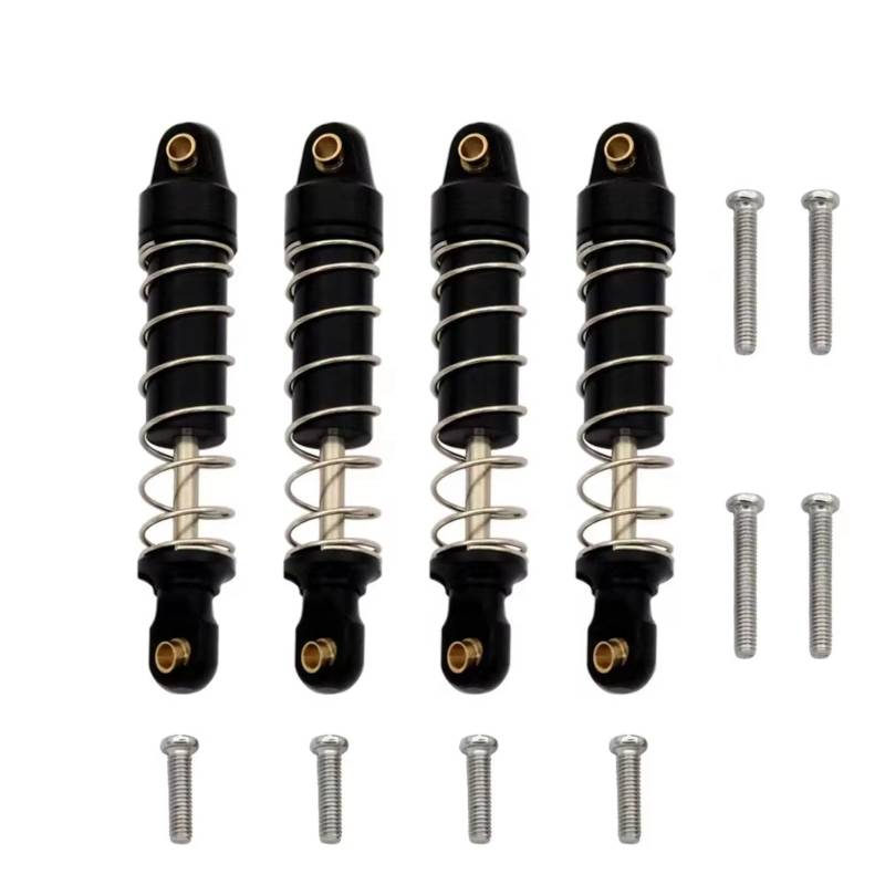 WERGHHG RC Auto Stoßdämpfer Kompatibel Mit Traxxas Für TRX4M Für TRX-4M 1/18 Fernbedienung Crawler Auto Upgrade Teile 4PCS Stoßdämpfer Dämpfer(Black) von WERGHHG