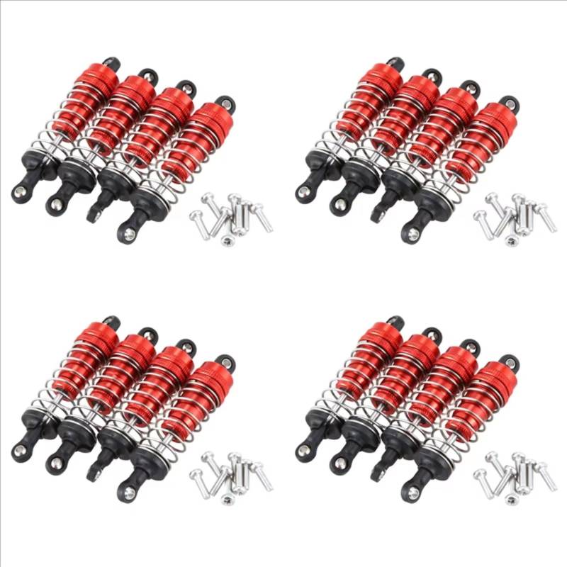 WERGHHG RC Auto Stoßdämpfer Kompatibel Mit Wltoys 144001 1/14 RC-Auto 4WD Drift Für Renn-Upgrade-Teile Ersatzzubehör 16-teiliger Metall-Stoßdämpfer von WERGHHG