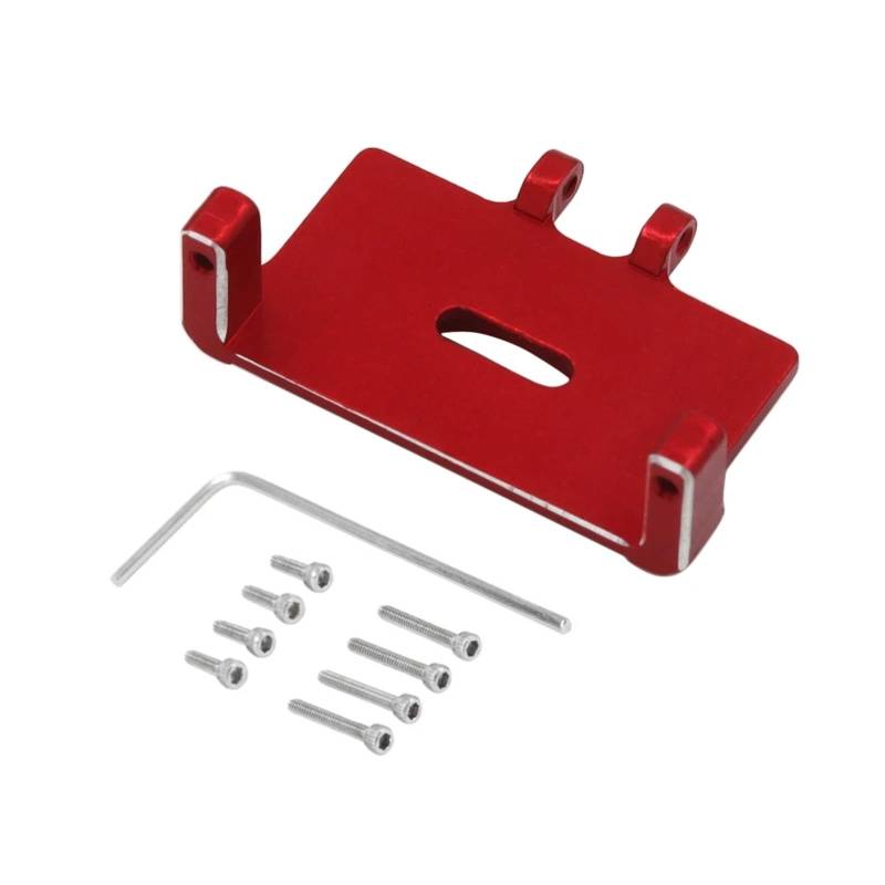 WERGHHG RC-Cars-Upgrade Teile Für Axial Für SCX24 1/24 RC Crawler Auto Upgrade Teile Zubehör Metall Einstellbare Servo Halterung Fernbedienung Auto Modifikationen(Red) von WERGHHG