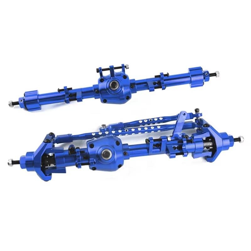 WERGHHG RC-Cars-Upgrade Teile Für Axial SCX6 1/6 RC Crawler Auto Upgrade Teile Ersatz Zubehör 2Pcs Metall Vorder- Und Hinterachse Set Modifizierte Teile(Blue) von WERGHHG