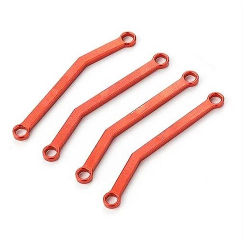 WERGHHG RC-Cars-Upgrade Teile Für FMS FCX24 4 Stücke Aluminium Legierung Radstand Lenkung Link Rod Set 1/24 RC Lenkung Link Stange Upgrade Teil(Red) von WERGHHG