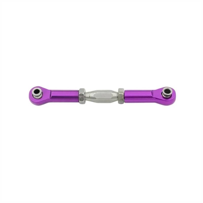 WERGHHG RC-Cars-Upgrade Teile Für HSP 94762 94763 94111 94188 94122 94123 94102 94103 94101 RC Auto Upgrade 2 Stücke CNC Gefräste Lenkstange RC Linkage Servo Stange(Purple,C 72MM) von WERGHHG