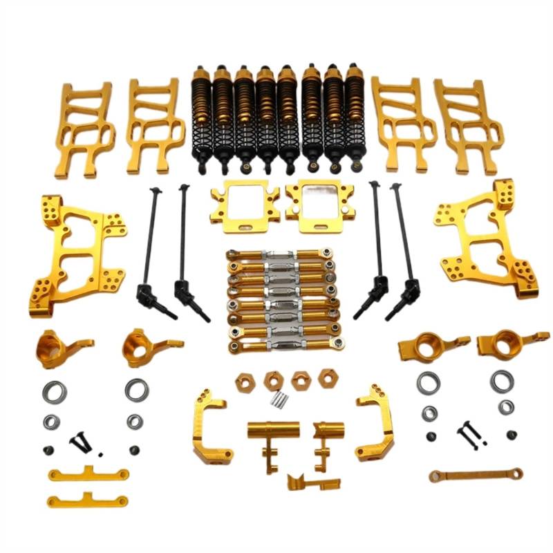 WERGHHG RC-Cars-Upgrade Teile Für HSP HSP94108 HSP94110 HSP94111 1/10 RC Auto Crawler Auto Upgrade Teile Schwinge Stoßdämpfer Lenkung Gruppe Modifizierte Teile(Yellow) von WERGHHG