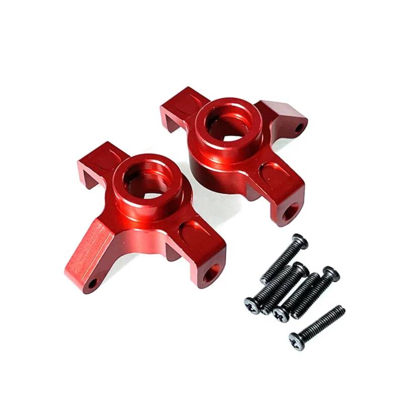 WERGHHG RC-Cars-Upgrade Teile Für MJX Für Hyper Für Go 1/14 14301 14302 Fernbedienung Auto Modifizierte Zubehörteile Verbesserter Lenkbecherblock Aus Metall(Red) von WERGHHG