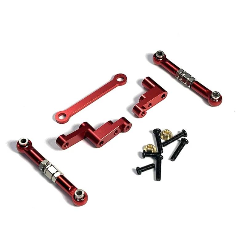 WERGHHG RC-Cars-Upgrade Teile Für MJX Für Hyper Go 16207 16208 16209 16210 H16 H16BM 1/16 RC Auto Metallteile Spurstange Montage RC Auto Ersatz DIY Teile(Red) von WERGHHG