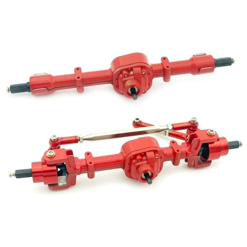 WERGHHG RC-Cars-Upgrade Teile Für MN D90 D91 D96 99S FJ45 1/12 RC Auto Metallgetriebe Vorder- Und Hinterachsensatz RC Auto Upgrade Teile Zubehör RC Auto Ersatzteile DIY Teile(Red) von WERGHHG