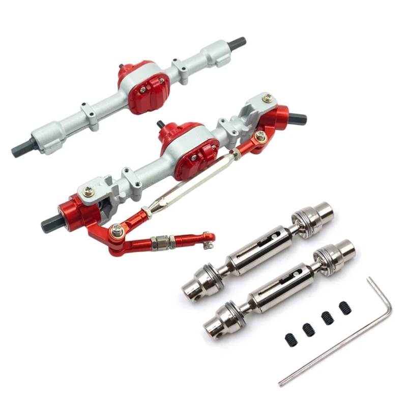 WERGHHG RC-Cars-Upgrade Teile Für MN D90 D91 D96 D99S MN90 MN96 MN99 MN99S 1/12 RC Auto Metall Vorder- Und Hinterachse Mit Antriebswelle RC Auto Upgrades Teile Zubehör(White) von WERGHHG