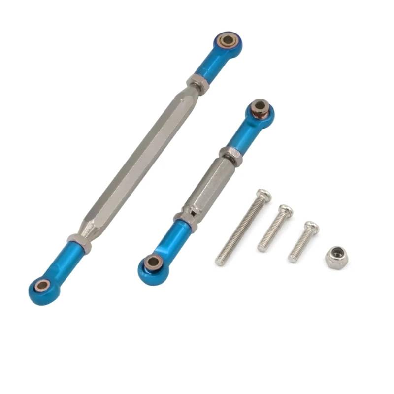 WERGHHG RC-Cars-Upgrade Teile Für MN78 1/12 RC Auto Ersatzteile Metall Upgrade Teile Lenkstange Spurstange Verbindungsstange RC Zubehör RC Auto Ersatz DIY Teile(Blue) von WERGHHG