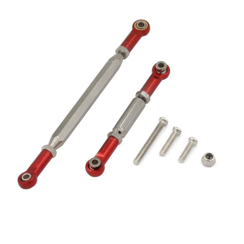 WERGHHG RC-Cars-Upgrade Teile Für MN78 1/12 RC Auto Ersatzteile Metall Upgrade Teile Lenkstange Spurstange Verbindungsstange RC Zubehör RC Auto Ersatz DIY Teile(Red) von WERGHHG