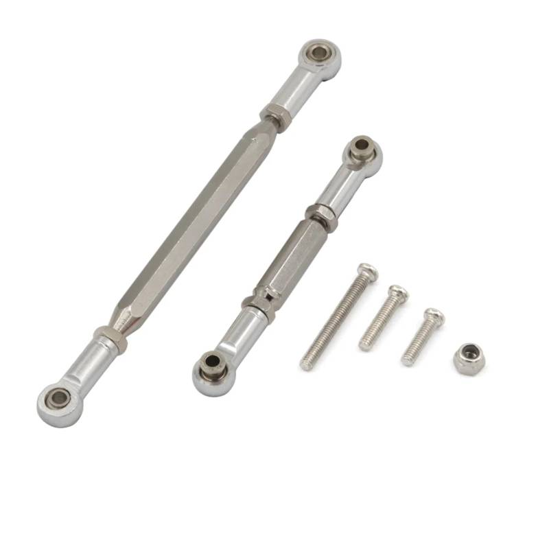WERGHHG RC-Cars-Upgrade Teile Für MN78 1/12 RC Auto Ersatzteile Metall Upgrade Teile Lenkstange Spurstange Verbindungsstange RC Zubehör RC Auto Ersatz DIY Teile(Silver) von WERGHHG