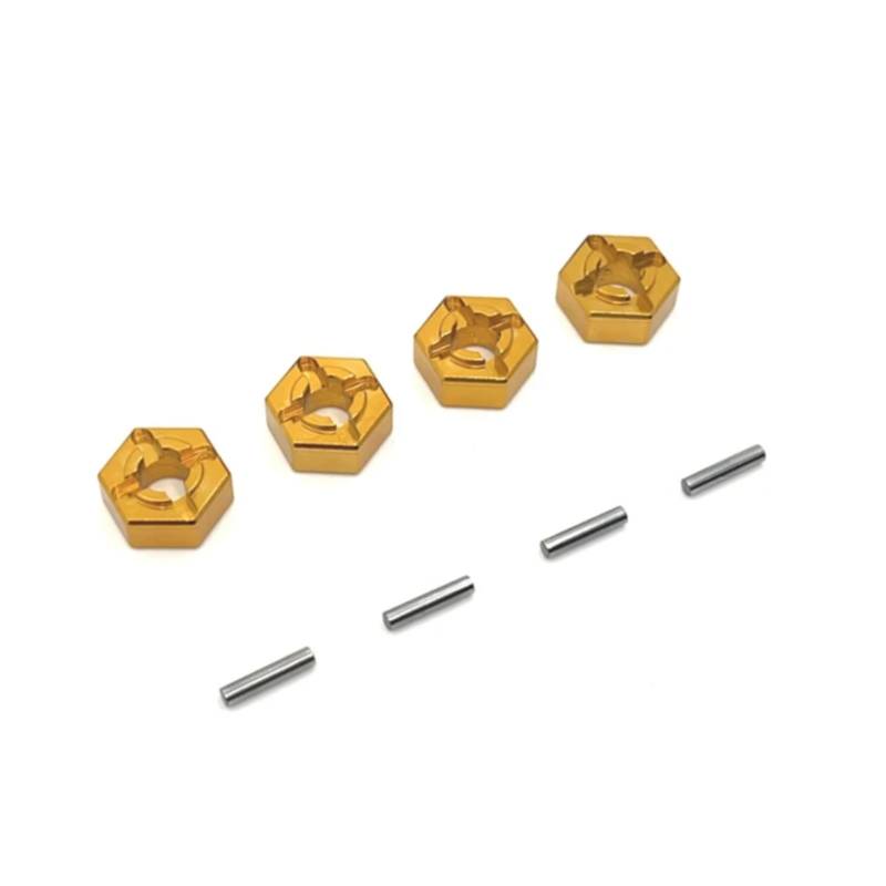 WERGHHG RC-Cars-Upgrade Teile Für SCY 16101 16102 16103 16104 16106 16201 RC Auto Upgrade Teile Zubehör Metall 12mm Rad Hex Hub Adapter 1/16(Color2) von WERGHHG